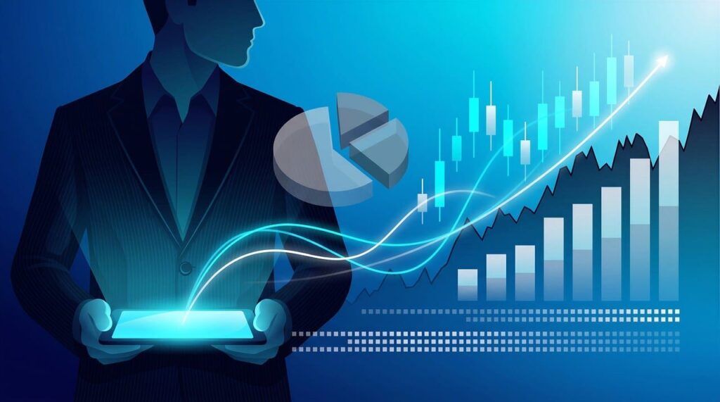 technology, graphic design, data, analysis, business growth, financial markets, person, graphs, innovation, digital, market dynamics, technology trends, economy, infographic, future technology, virtual, interactive, strategy, tablet, automation, trade